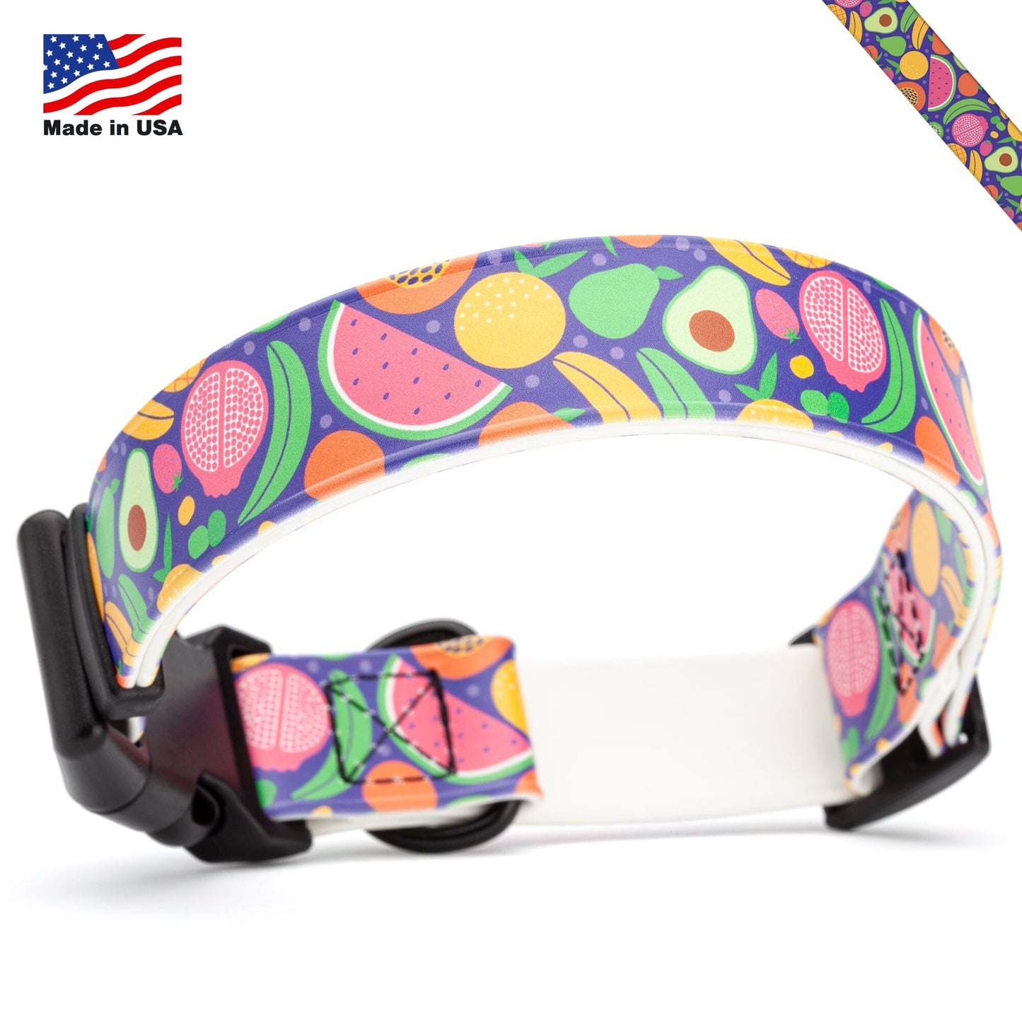 Dogline Biothane Full Color Design Printed Dog Collar with Quick Release Buckle