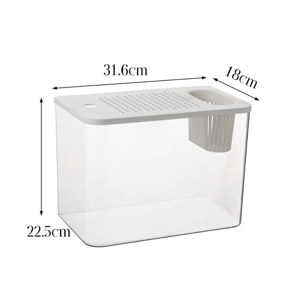 ABS Fish Tank Transparent with Lid