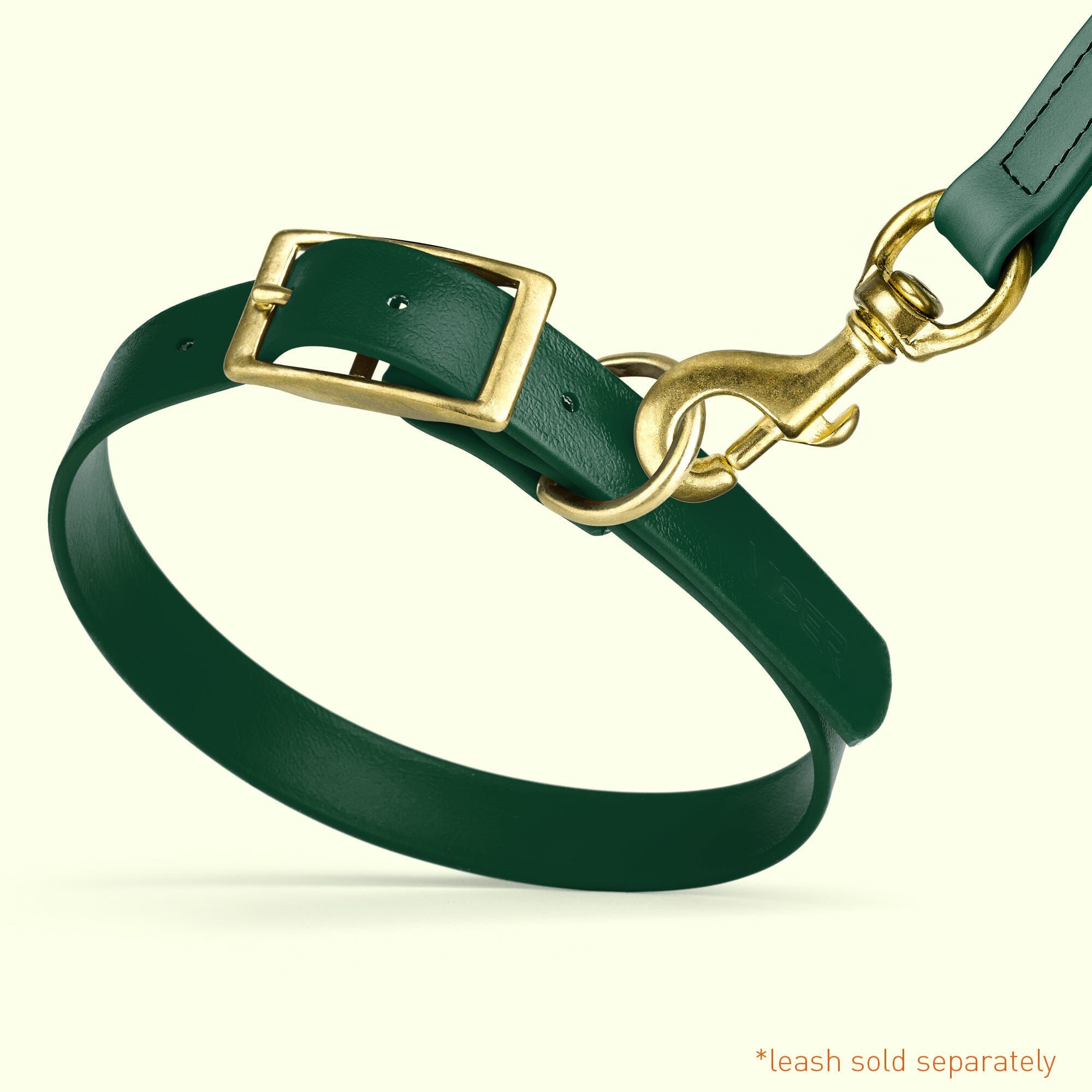 Viper Biothane Waterproof Dog Collar with Brass Hardware