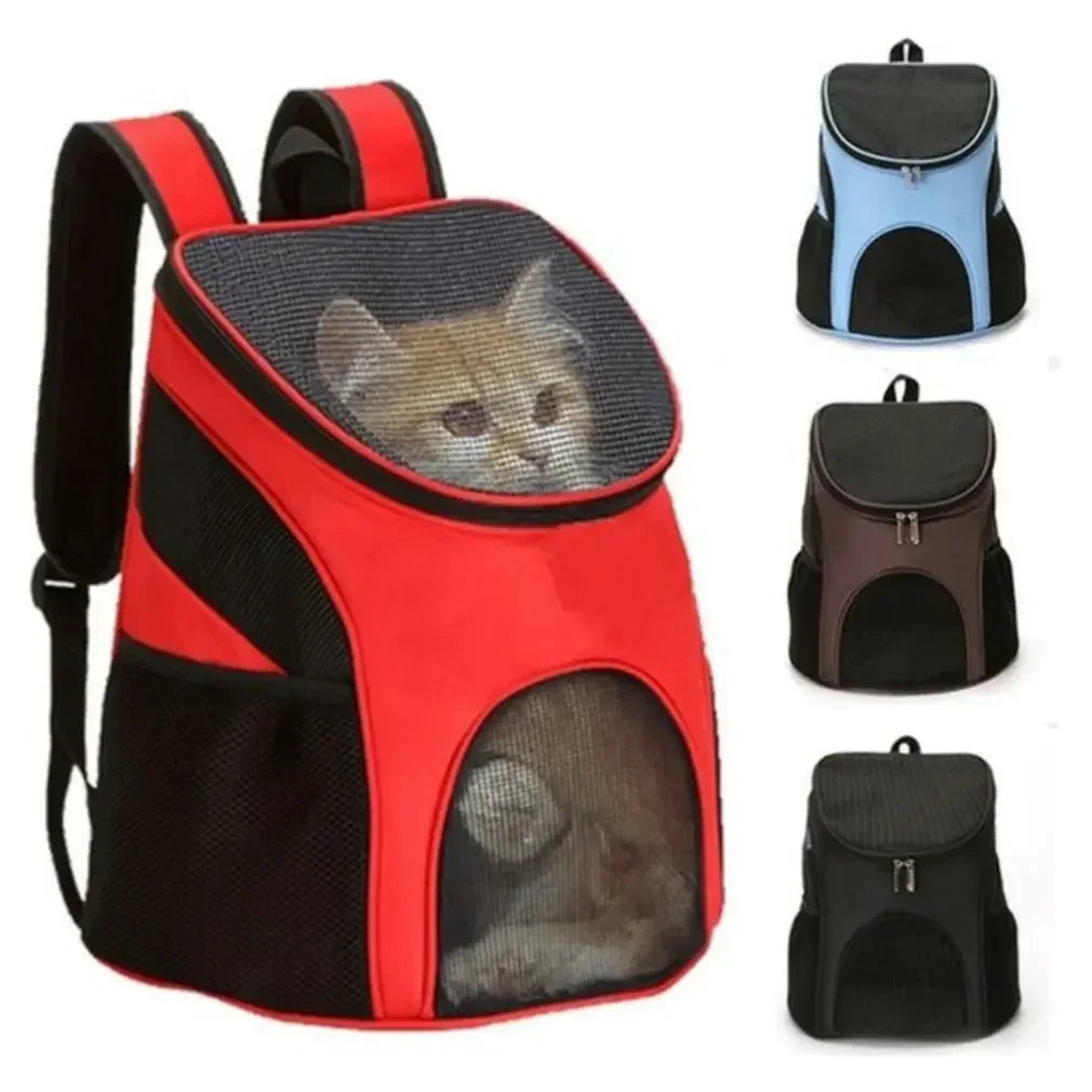 Pet Carrier and Backpack with Breathable Mesh and Padded Shoulders