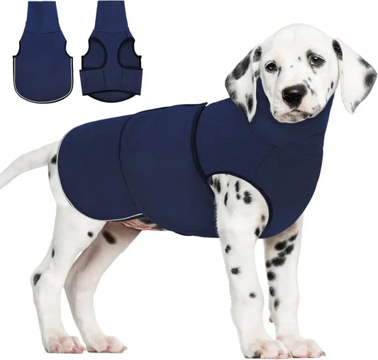 Dog anxiety relief thunder jacket, breathable calming shirt, soundproof ear protection