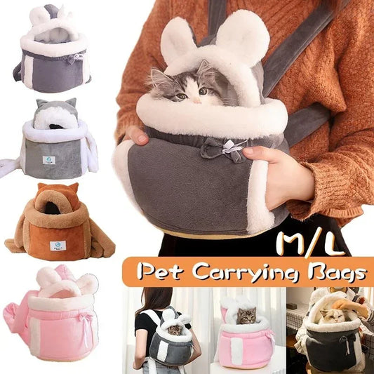 Pet Carrier Bag Plush Backpack