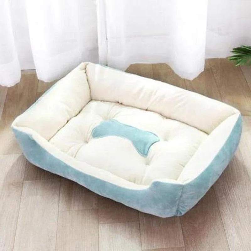 Pet Bed Soft Fleece Bone Design