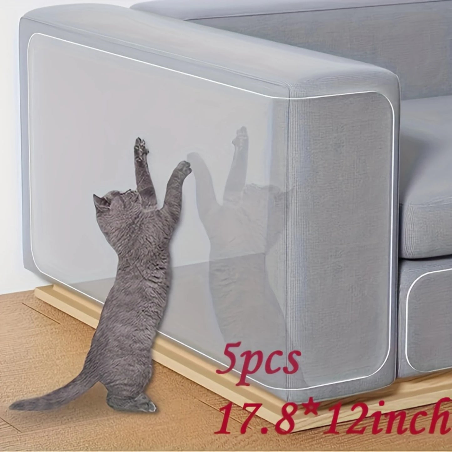 Double-Sided Clear Silicone Cat Scratch Deterrent Tape