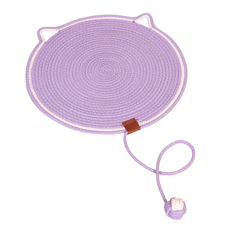 Cat shaped Scratcher Mat with Cotton Rope - Love My Pet