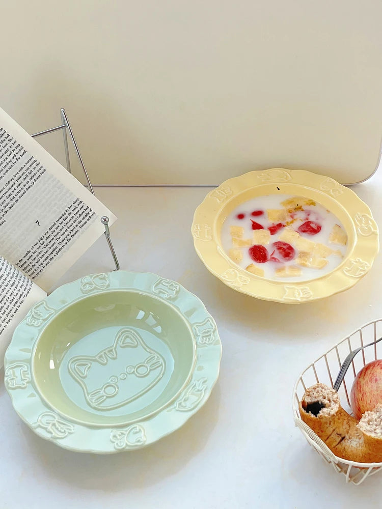 Cat Picture Ceramic Dishes