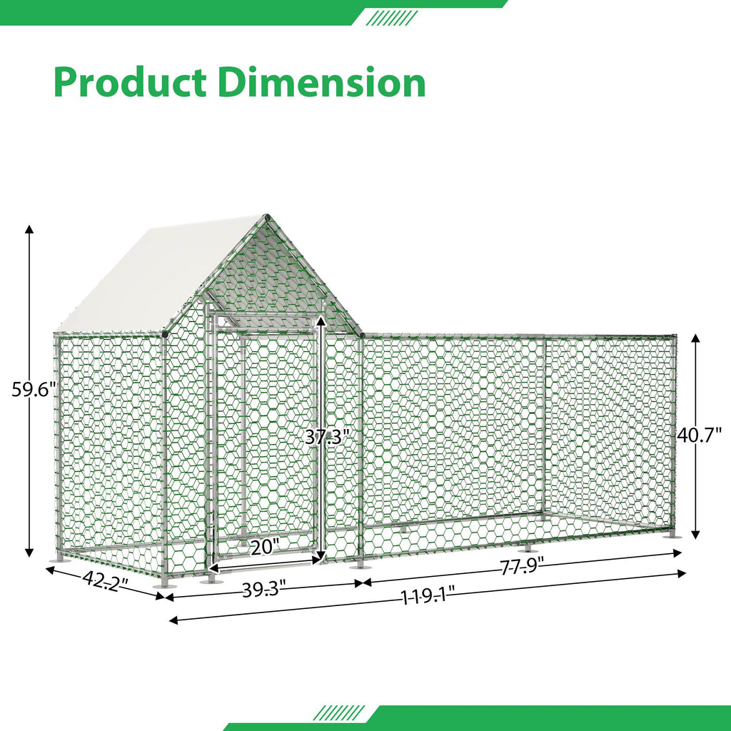 Metal Chicken Enclosure with Cover