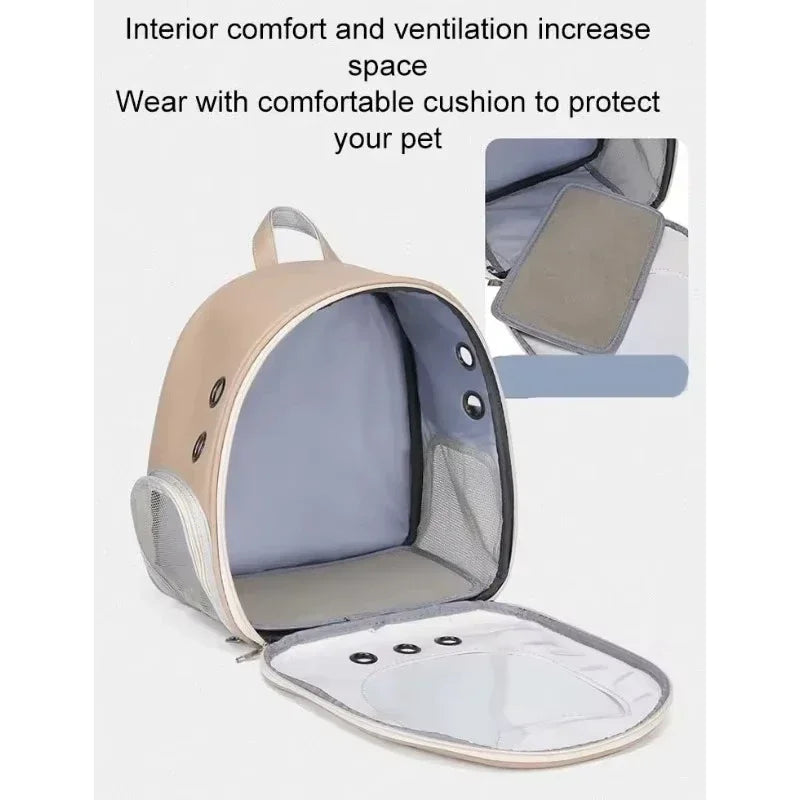 1 of 3  colors Breathable Pet Carrier Backpack Transparent Front and Shoulder Bag