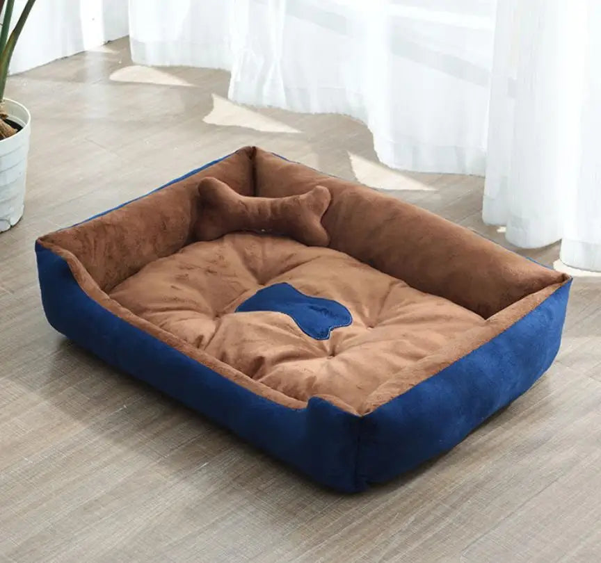 Pet Bed Soft Fleece Bone Design