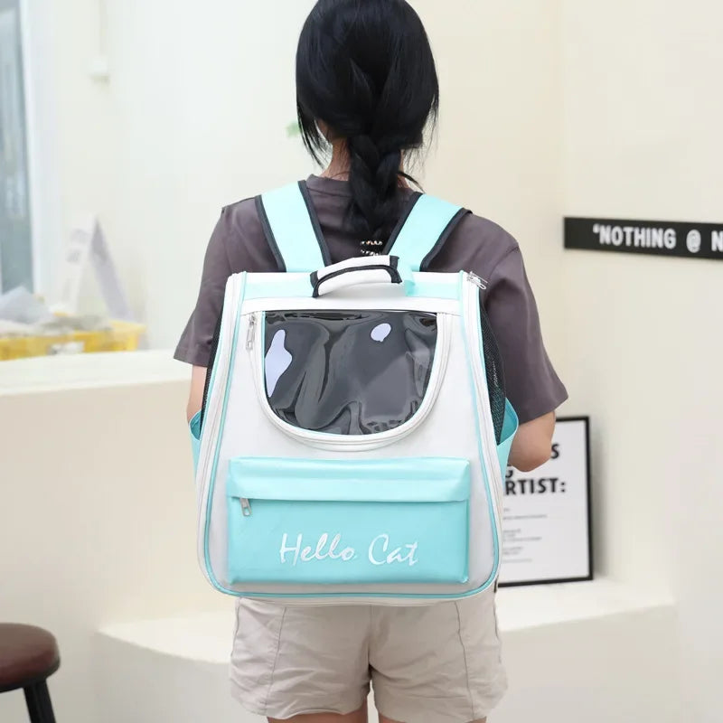 Breathable Portable "Hello Cat" Backpack