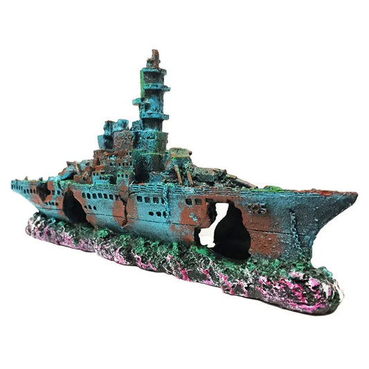 Aquarium Fish Tank Decorations Ship Wreck