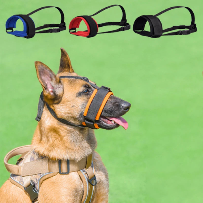 Soft Nylon Adjustable Dog Muzzle