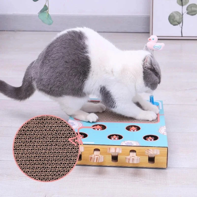 Hunt the Mouse Cat Game Box 3 in 1 with Scratcher - Love My Pet