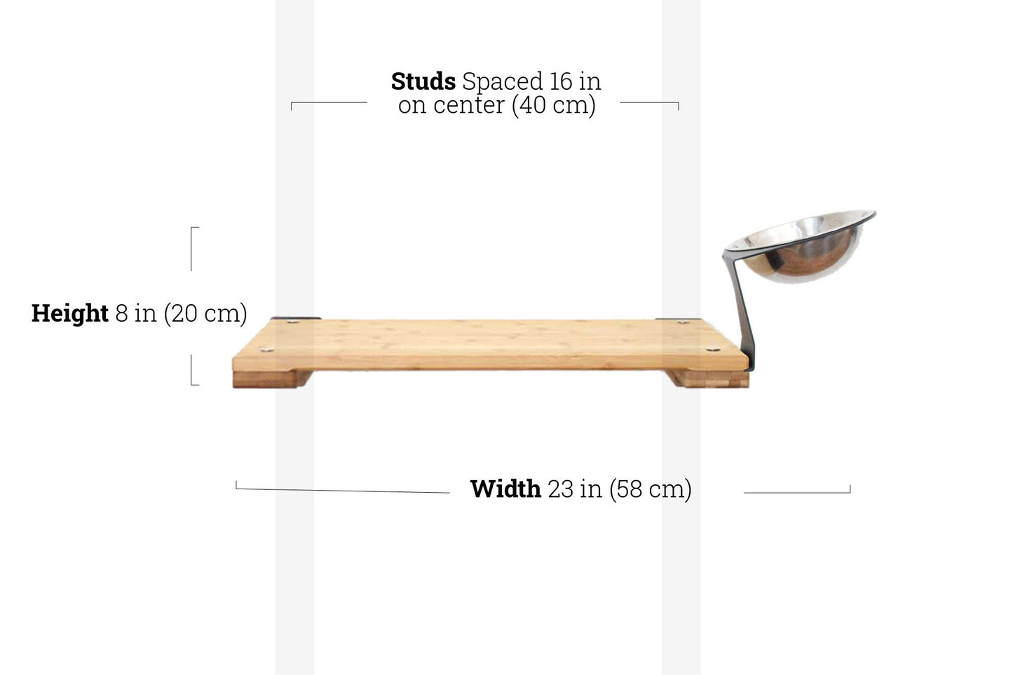 Wall Mounted Cat Feeding Shelf