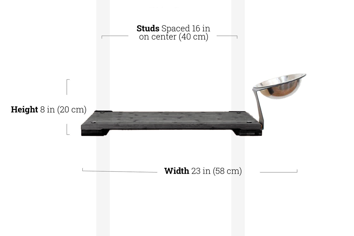 Wall Mounted Cat Feeding Shelf