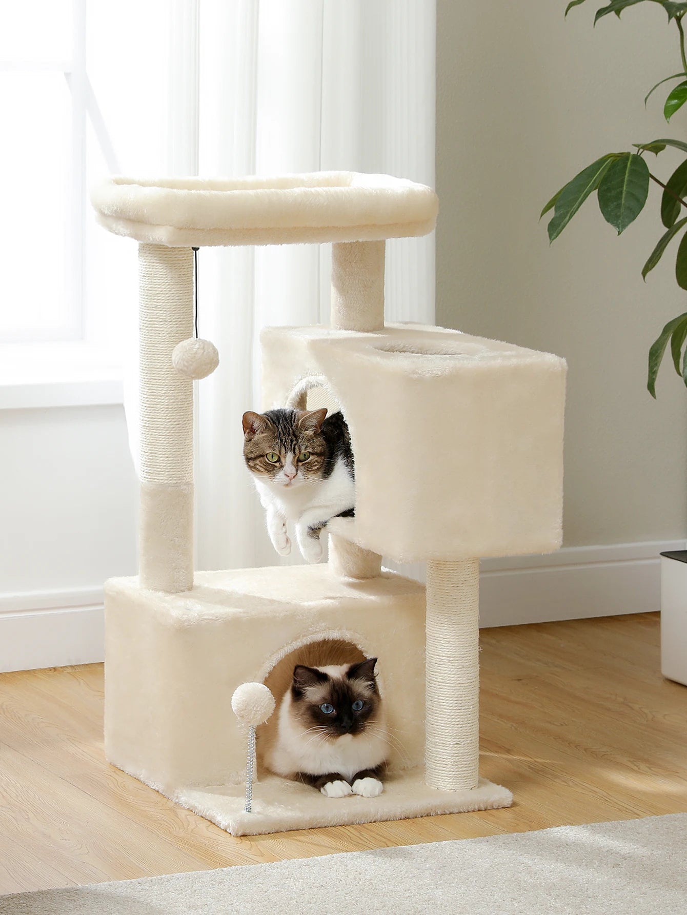 Cat Tower with Double Condo With Large Top Perch