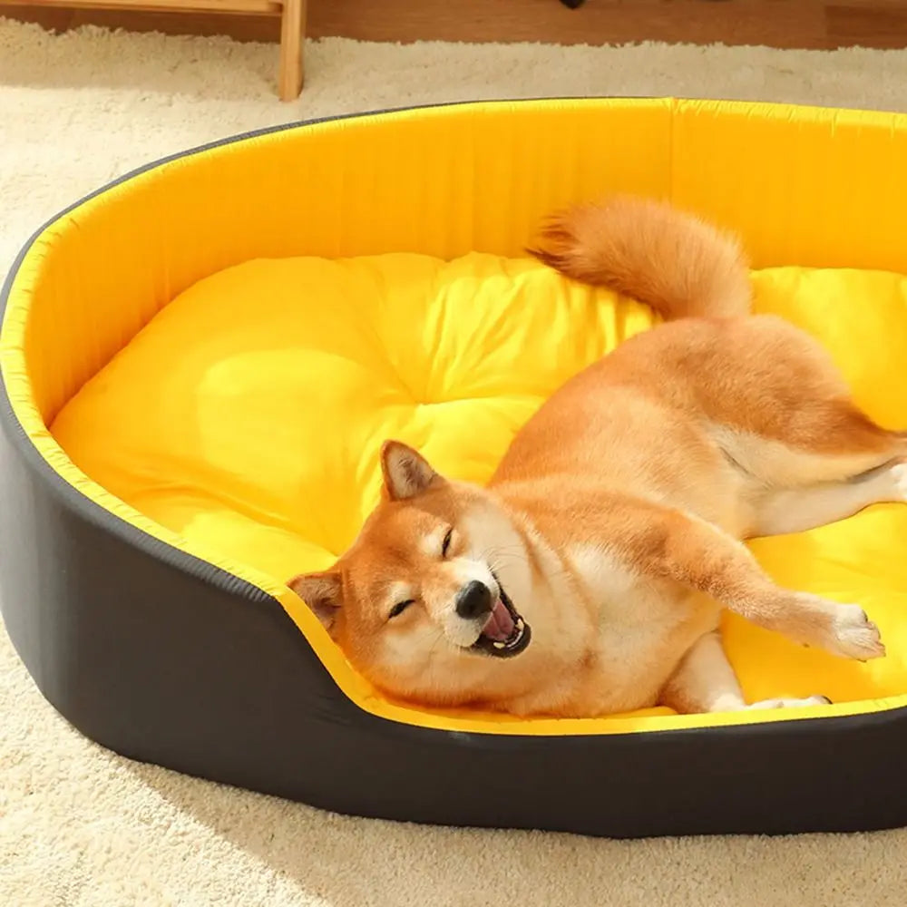 Warm Cushioned High Walled Waterproof Pet Bed