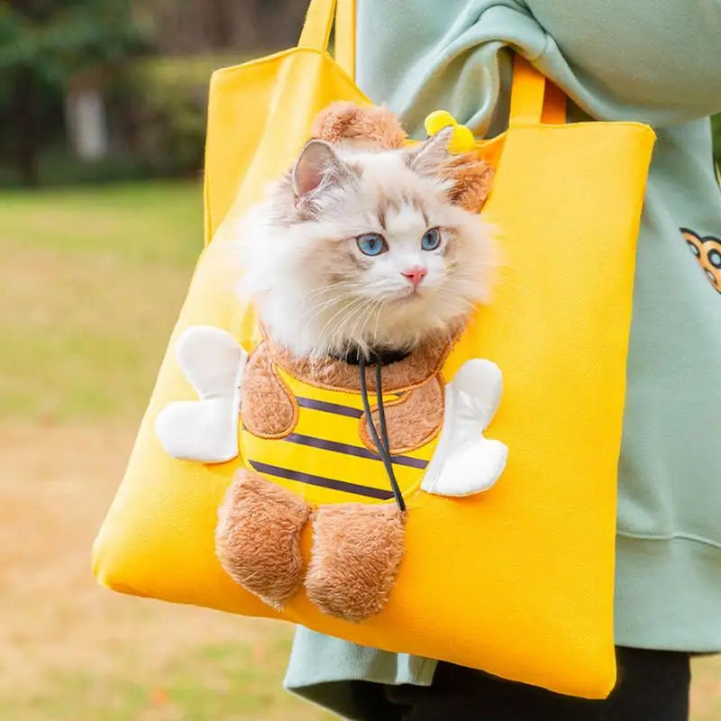 Cute Pet Shoulder Carrying Bag With Adjustable Hole