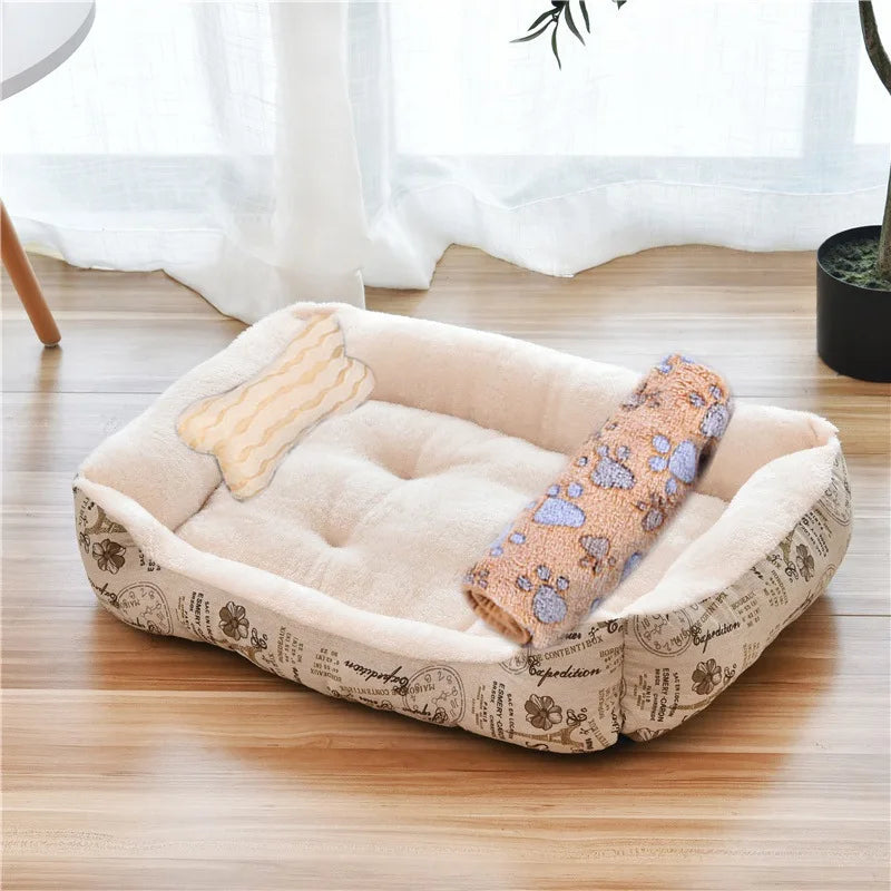 Four Seasons Warm Washable Pet Bed Many Colors