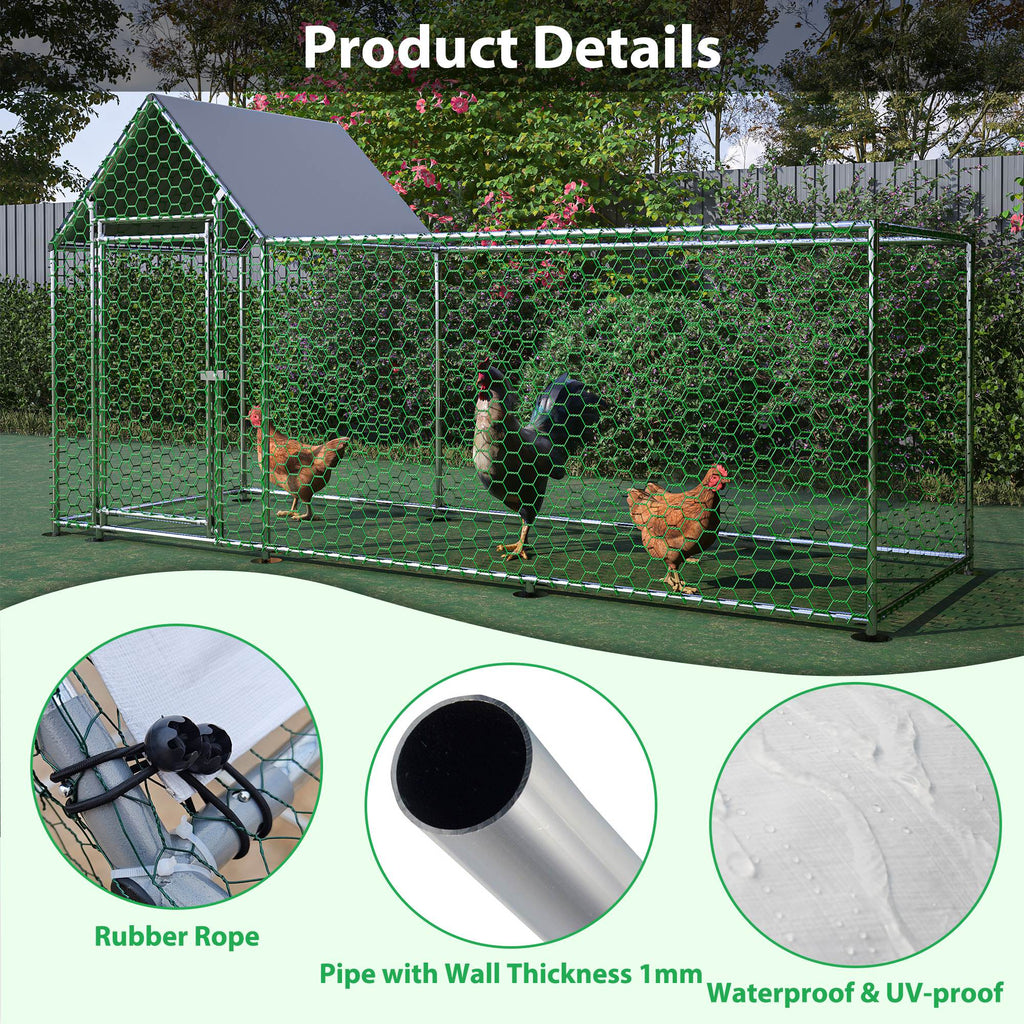 Metal Chicken Enclosure with Cover