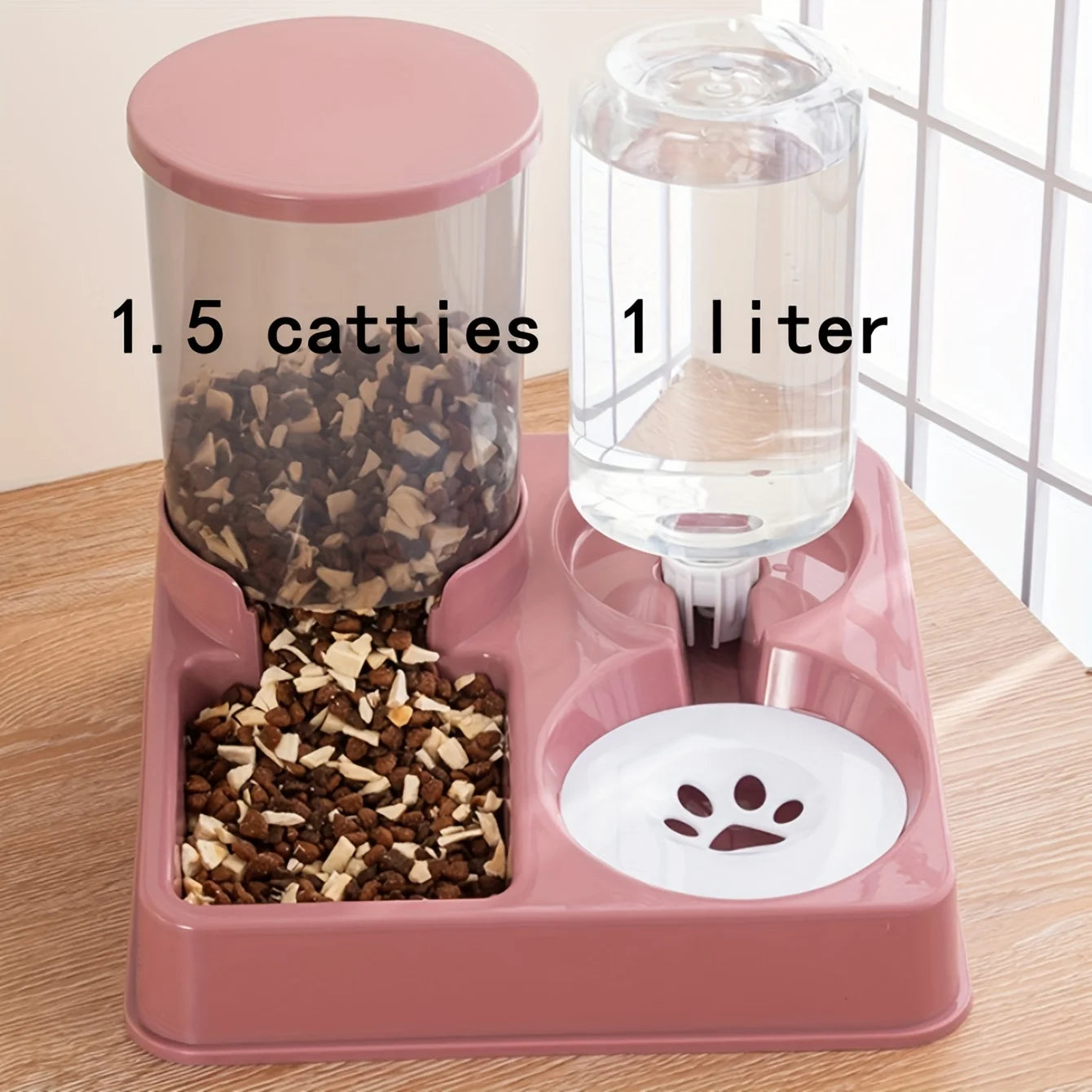 2-in-1 Pet Automatic Pet Feeder and Drinking Fountain