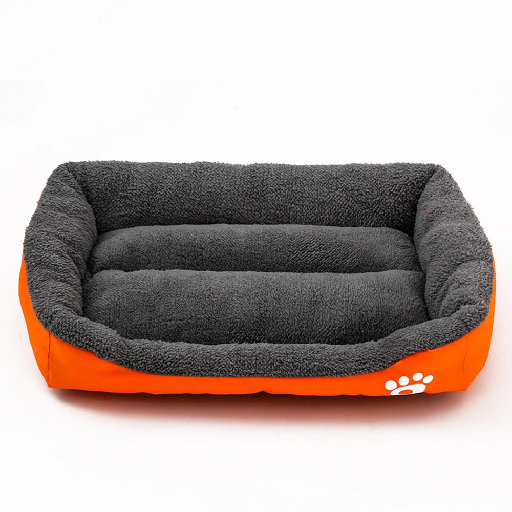 Washable Rectangle Pet Beds Waterproof Soft Fleece