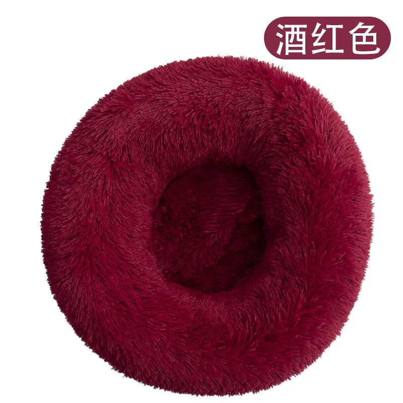 Dog or Cat Plush Round Pet Bed - Love My Pet