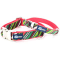 Christmas Stripe Velvet Essential Buckle Martingale Dog Collar