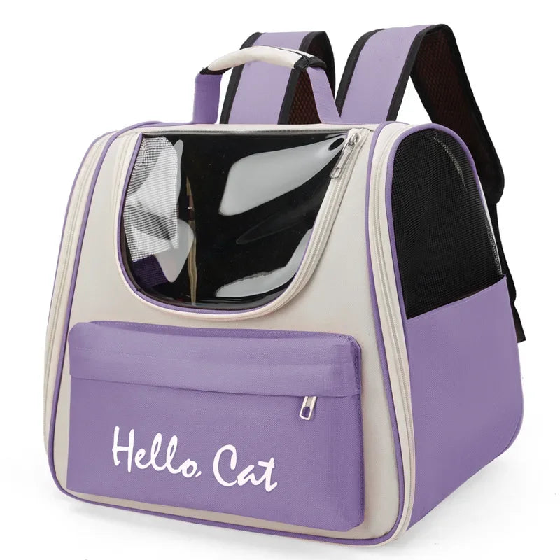 Breathable Portable "Hello Cat" Backpack