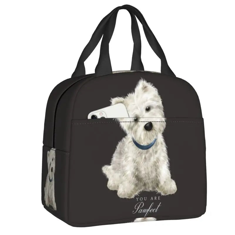 West Highland White Terrier Dog Thermal Insulated Lunch Bag