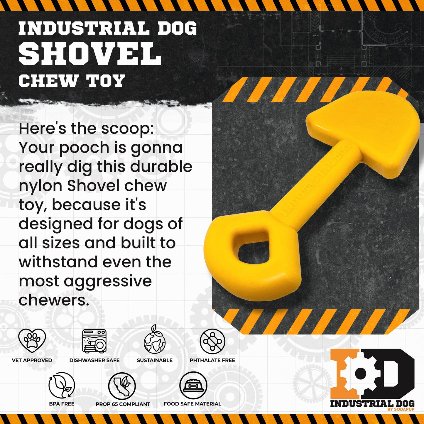 Shovel Ultra Durable Nylon Dog Chew Toy