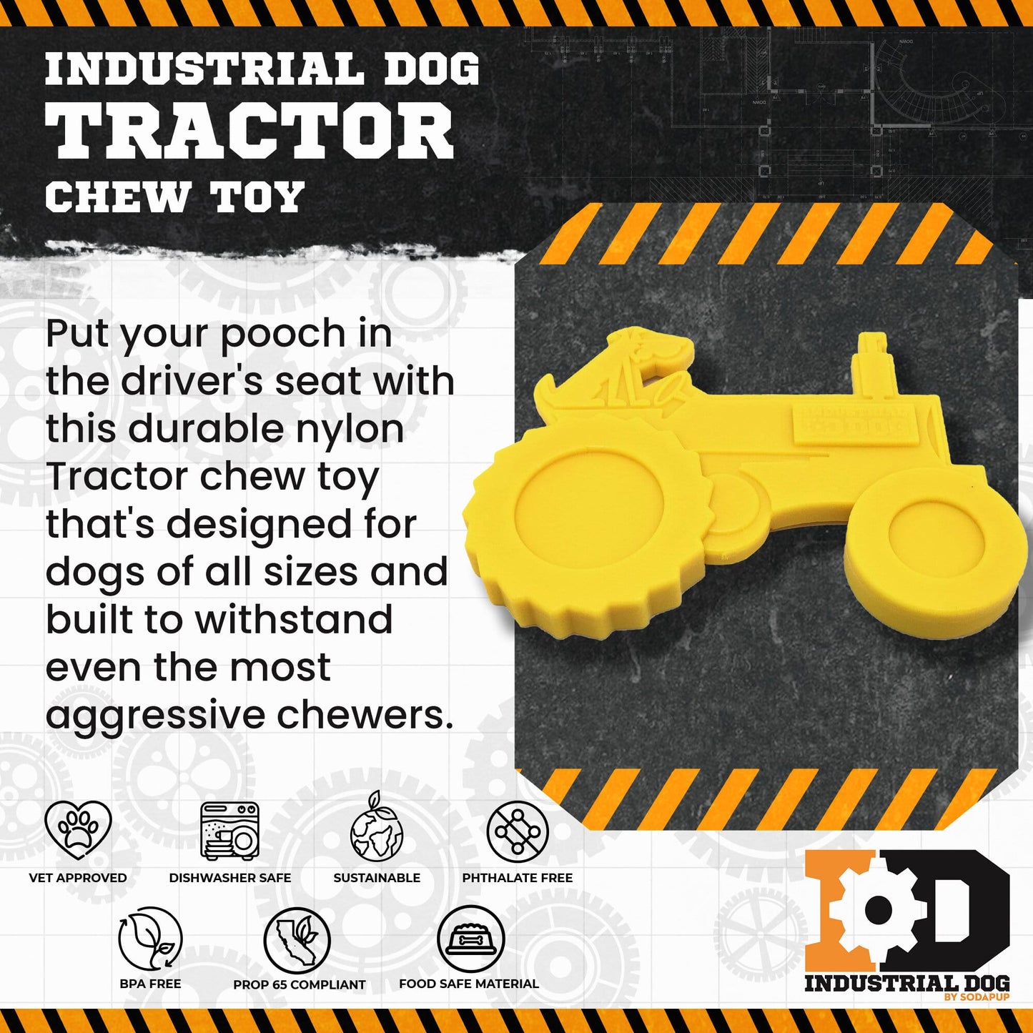 Tractor  Ultra Durable Nylon Dog Chew Toy