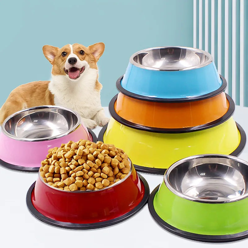 Non-Slip Stainless Steel Pet Dishes - Love My Pet