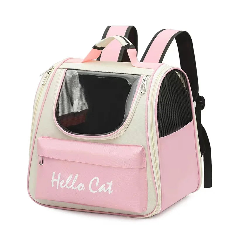 Breathable Portable "Hello Cat" Backpack