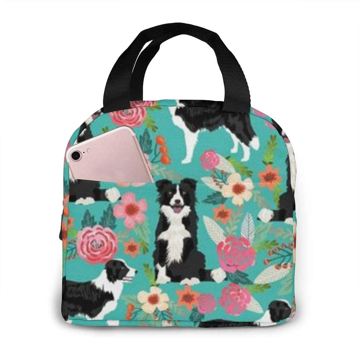 Border Collie Insulated Lunch Bag Many Designs