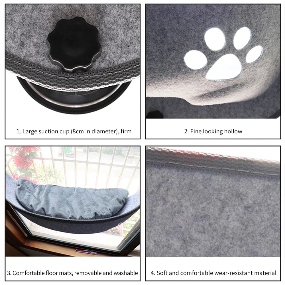 Cat Window Hammock with Suction Cups - Love My Pet