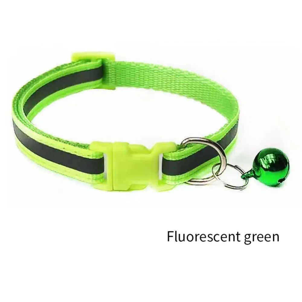 Reflective Pet Collars With Bells And Adjustable