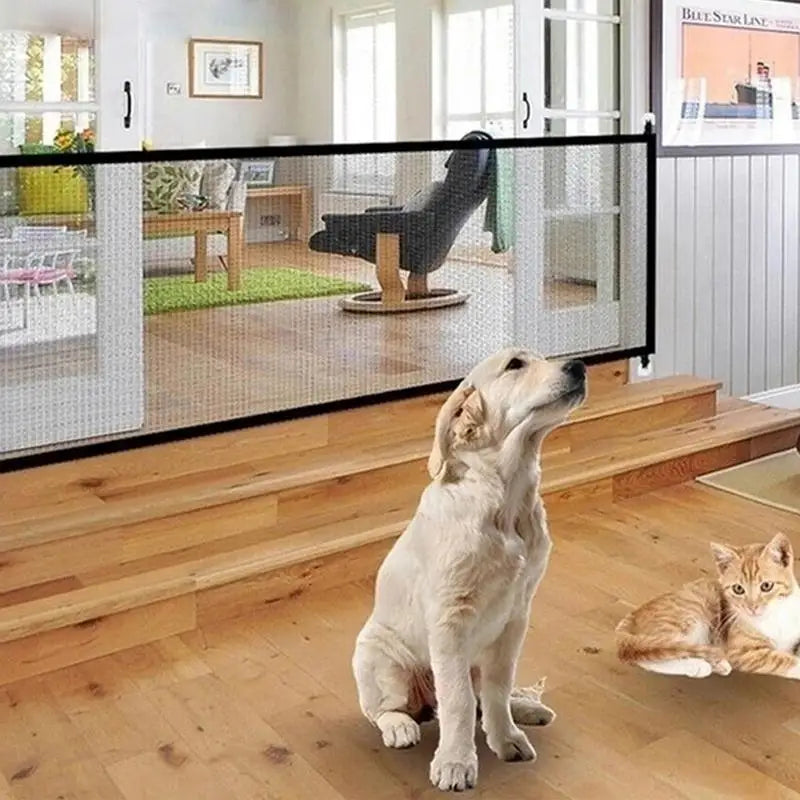 Nylon Mesh Folding Pet Barrier and Gate - Love My Pet