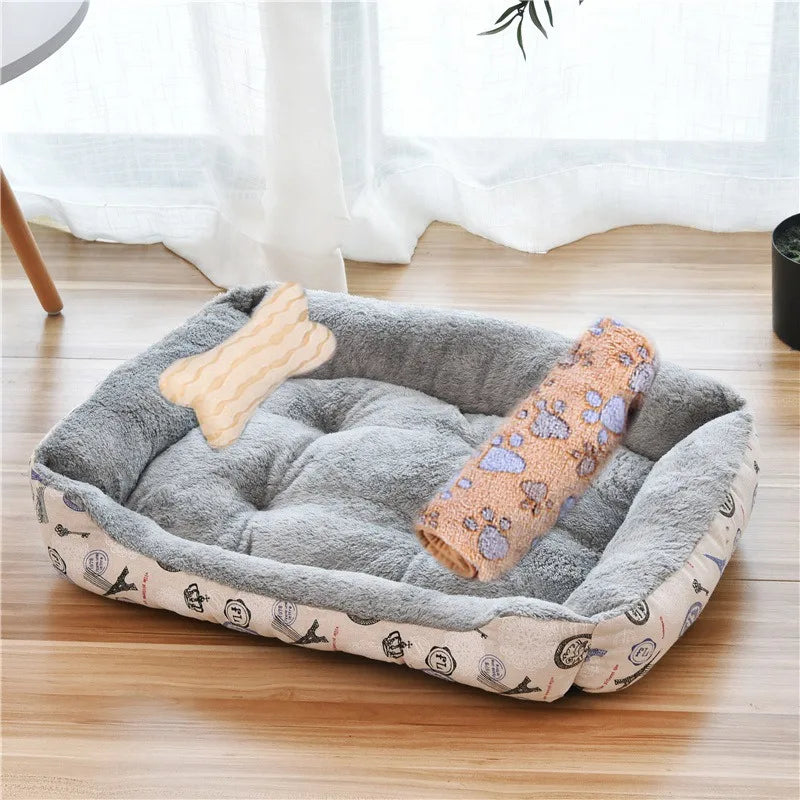 Four Seasons Warm Washable Pet Bed Many Colors