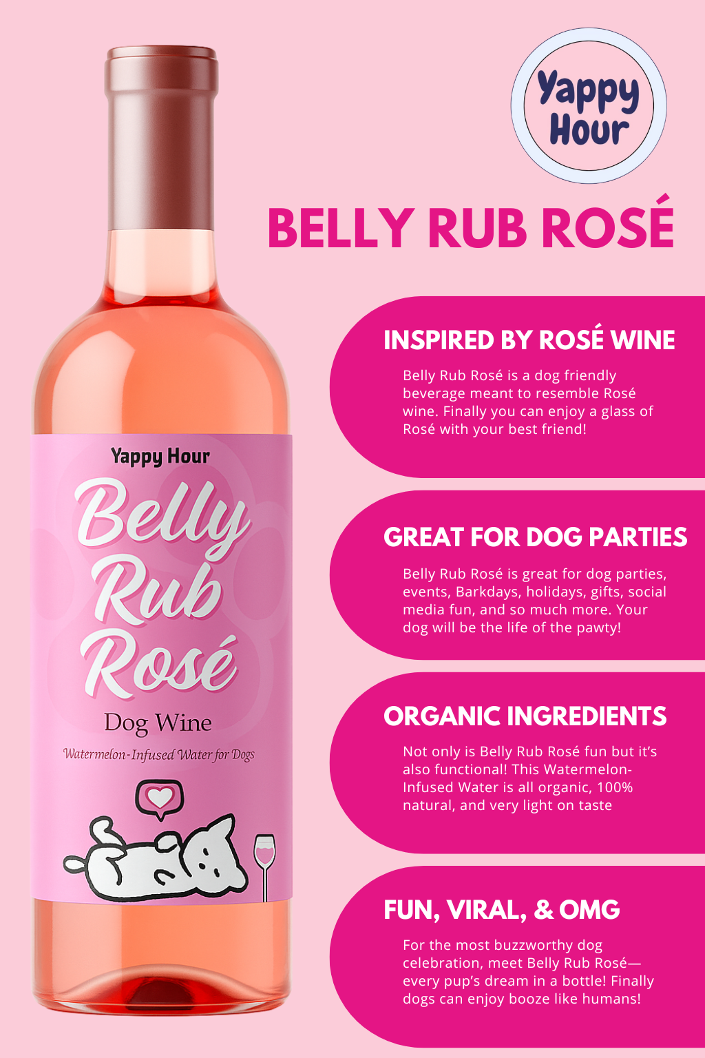 Belly Rub Rosé Dog Wine