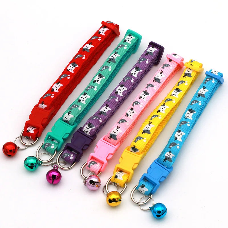 Colorful Cats Pattern Adjustable Collars