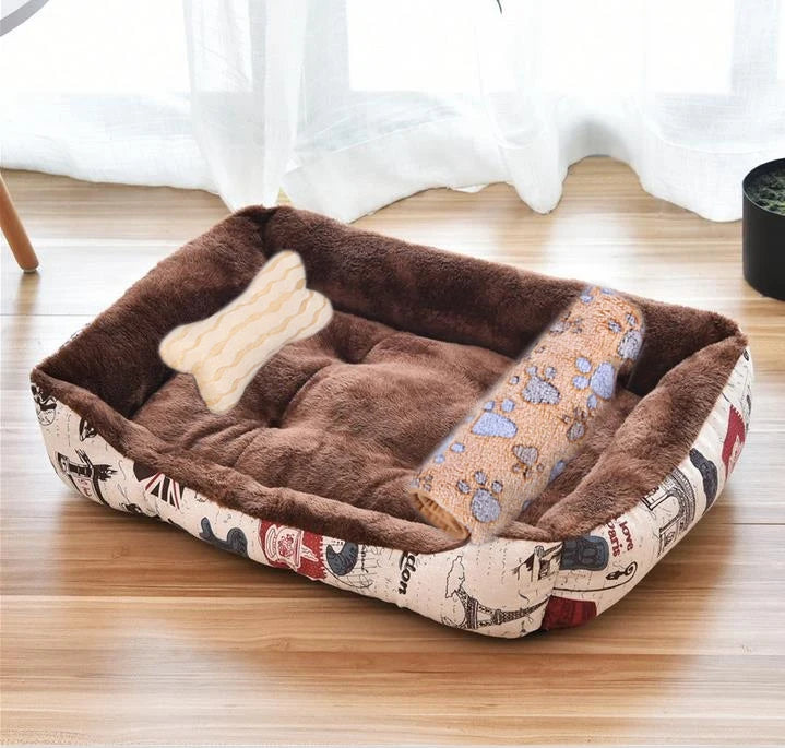 Four Seasons Warm Washable Pet Bed Many Colors