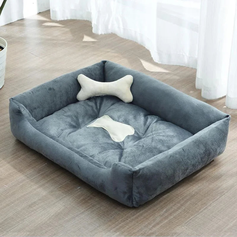 Pet Bed Soft Fleece Bone Design