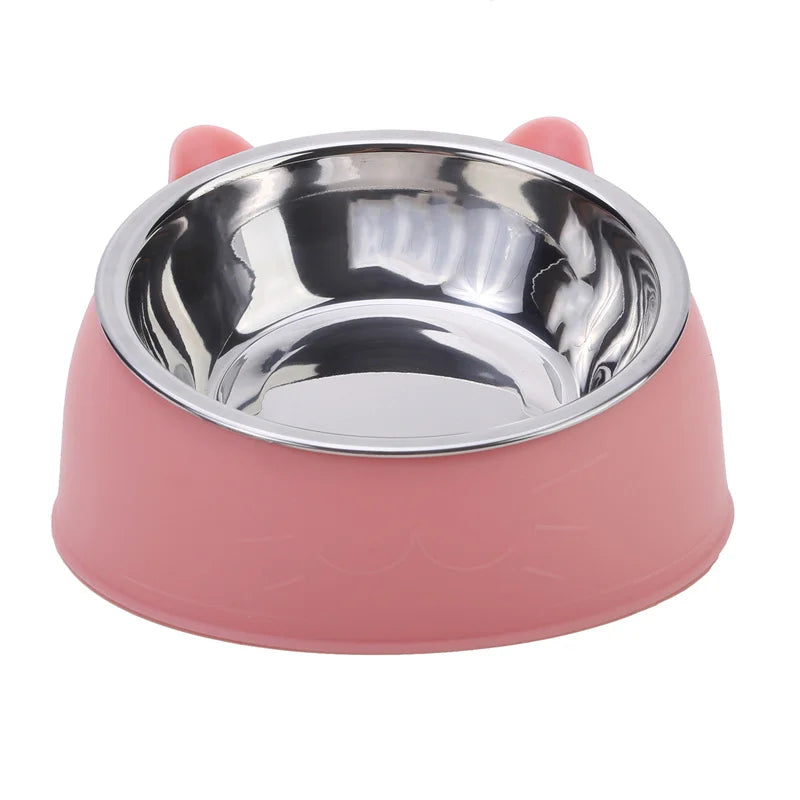 Pet Bowl 15 Degrees Raised Stainless Steel Non Slip