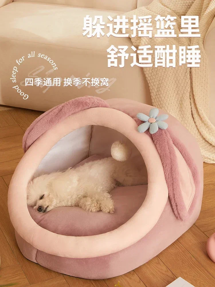 Fluffy Dog Kennel That Can washed year round.