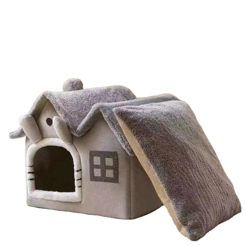 Washable Foldable Warm Pet Home Soft Kennel Tent