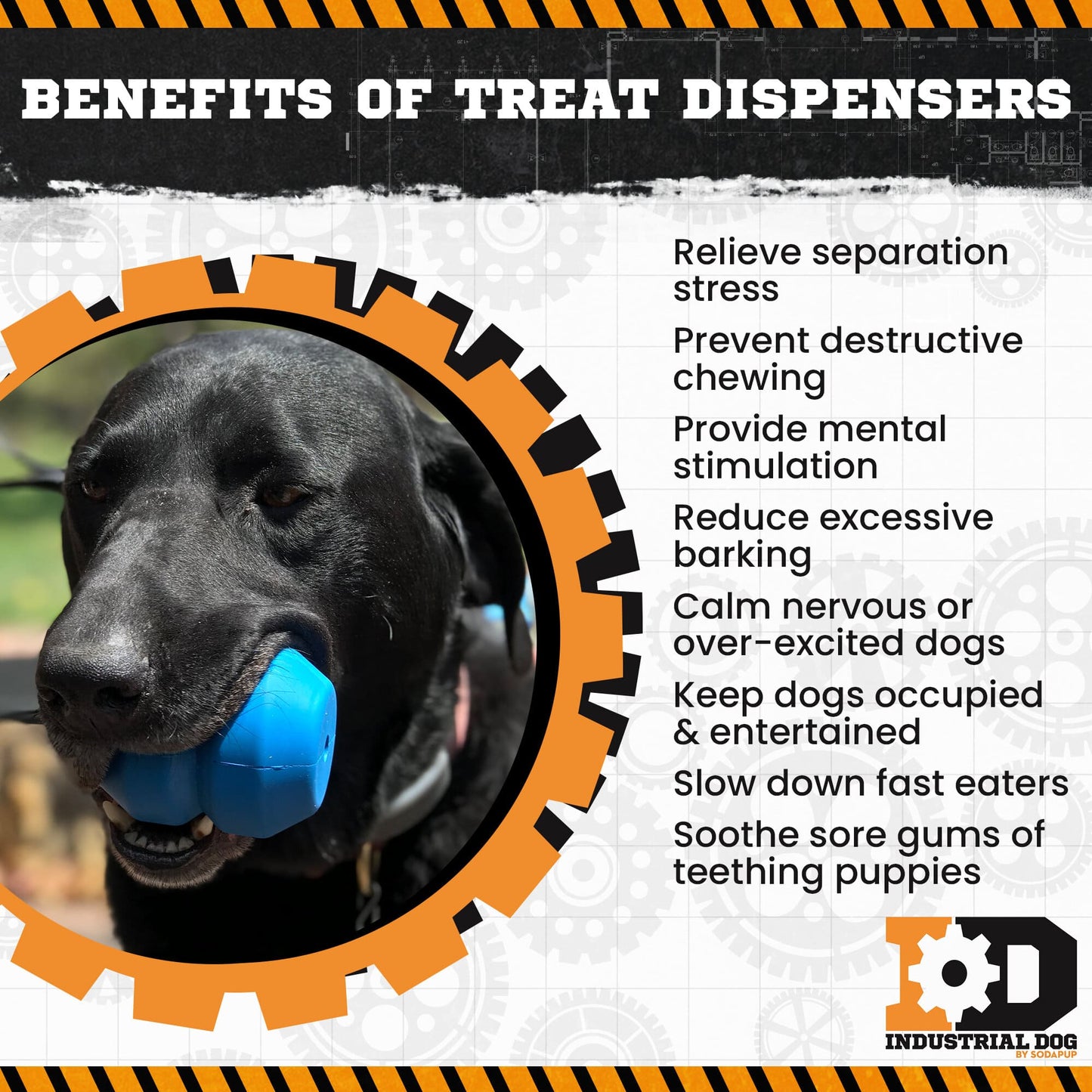 Double Trouble Durable Rubber Chew Toy and Treat Dispenser