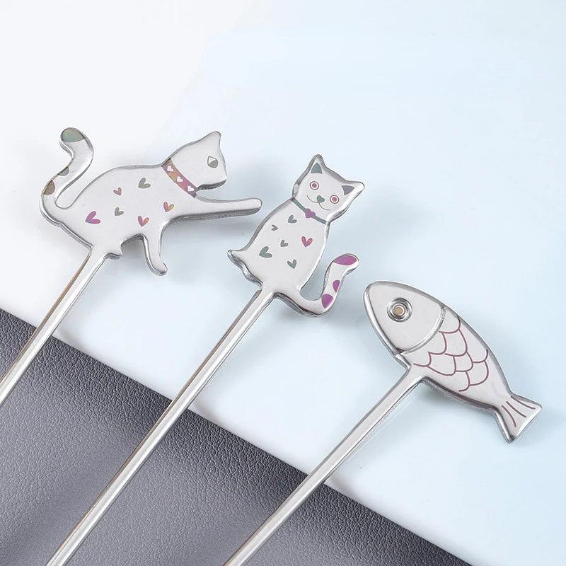 Cute Stainless Steel Cat Shape Teaspoon