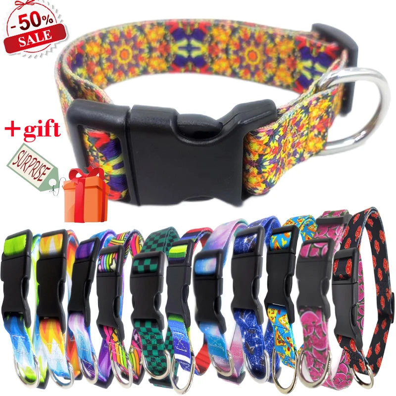 12 Styles of Bohemian Personalized Pet Collars and Leash Set