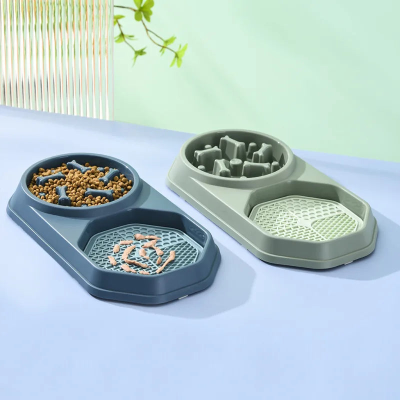 Pet feeder slow eating food bowl - Love My Pet